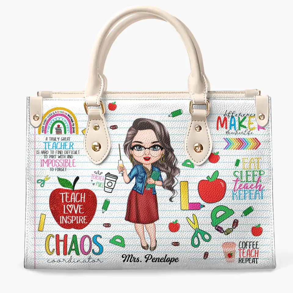 Personalized Leather Bag - Teacher's Day, Birthday Gift For Teacher - A Truly Great Teacher ARND036