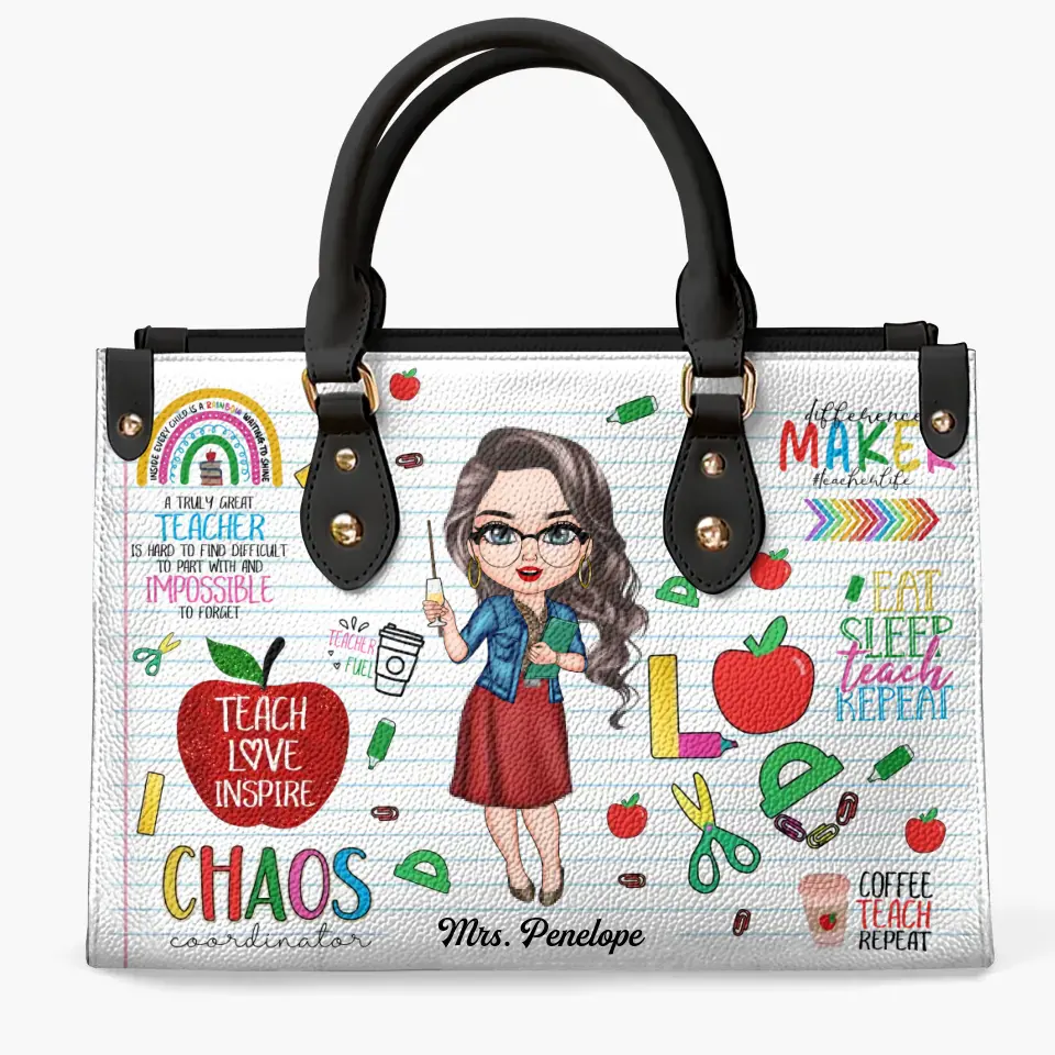 Personalized Leather Bag - Teacher's Day, Birthday Gift For Teacher - A Truly Great Teacher ARND036