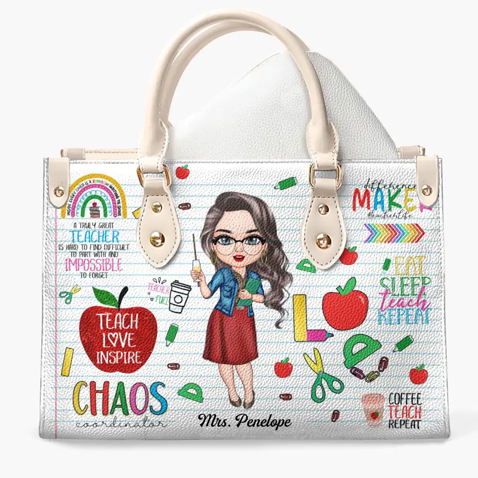 Personalized Leather Bag - Teacher's Day, Birthday Gift For Teacher - A Truly Great Teacher ARND036
