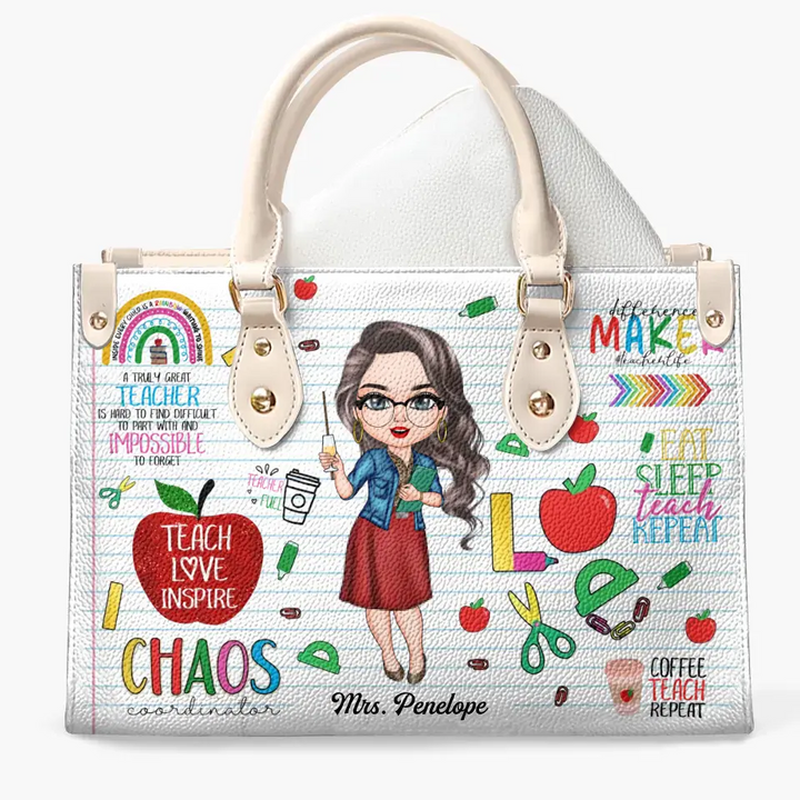 Personalized Leather Bag - Teacher's Day, Birthday Gift For Teacher - A Truly Great Teacher ARND036