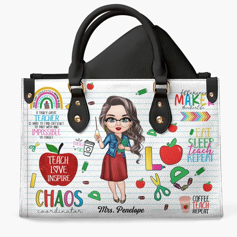 Personalized Leather Bag - Teacher's Day, Birthday Gift For Teacher - A Truly Great Teacher ARND036