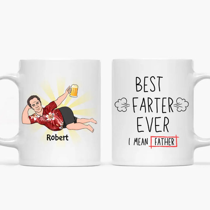 Best Farter Ever - Personalized White Mug - Father's Day Gift