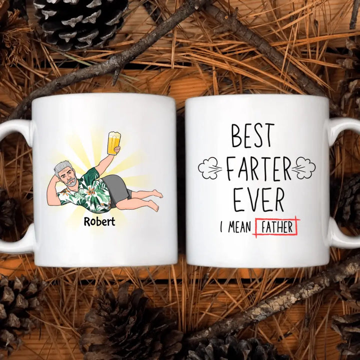 Best Farter Ever - Personalized White Mug - Father's Day Gift