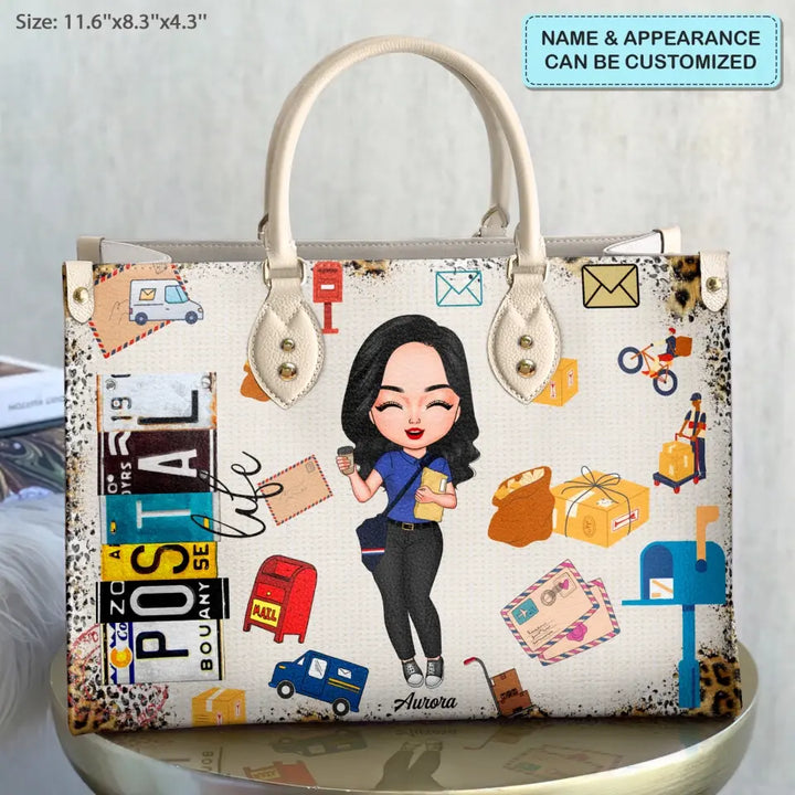 Personalized Leather Bag - Birthday Gift For Postal Worker - Postal Life