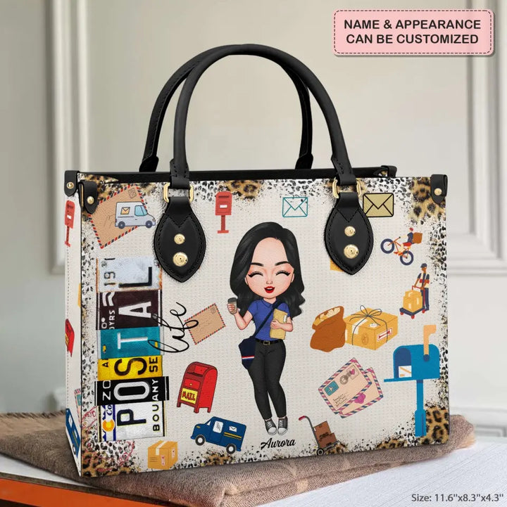 Personalized Leather Bag - Birthday Gift For Postal Worker - Postal Life