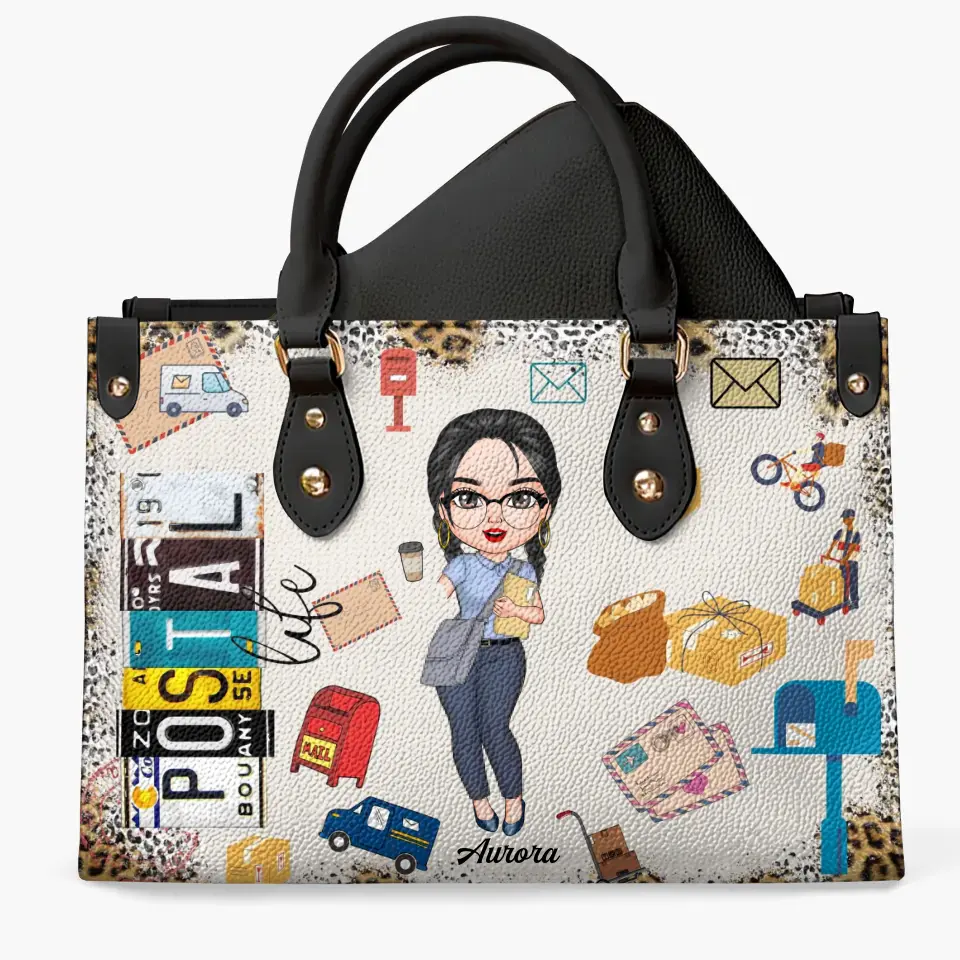 Personalized Leather Bag - Birthday Gift For Postal Worker - Postal Life
