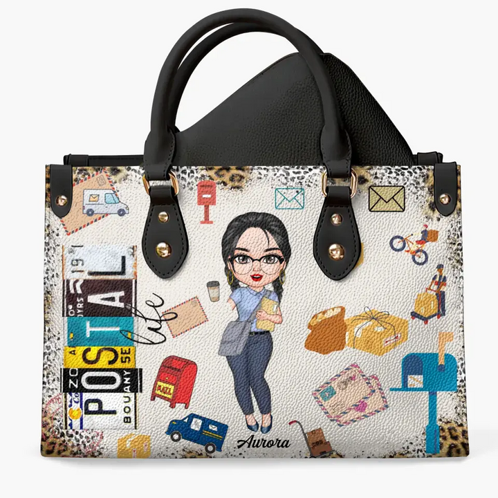 Personalized Leather Bag - Birthday Gift For Postal Worker - Postal Life