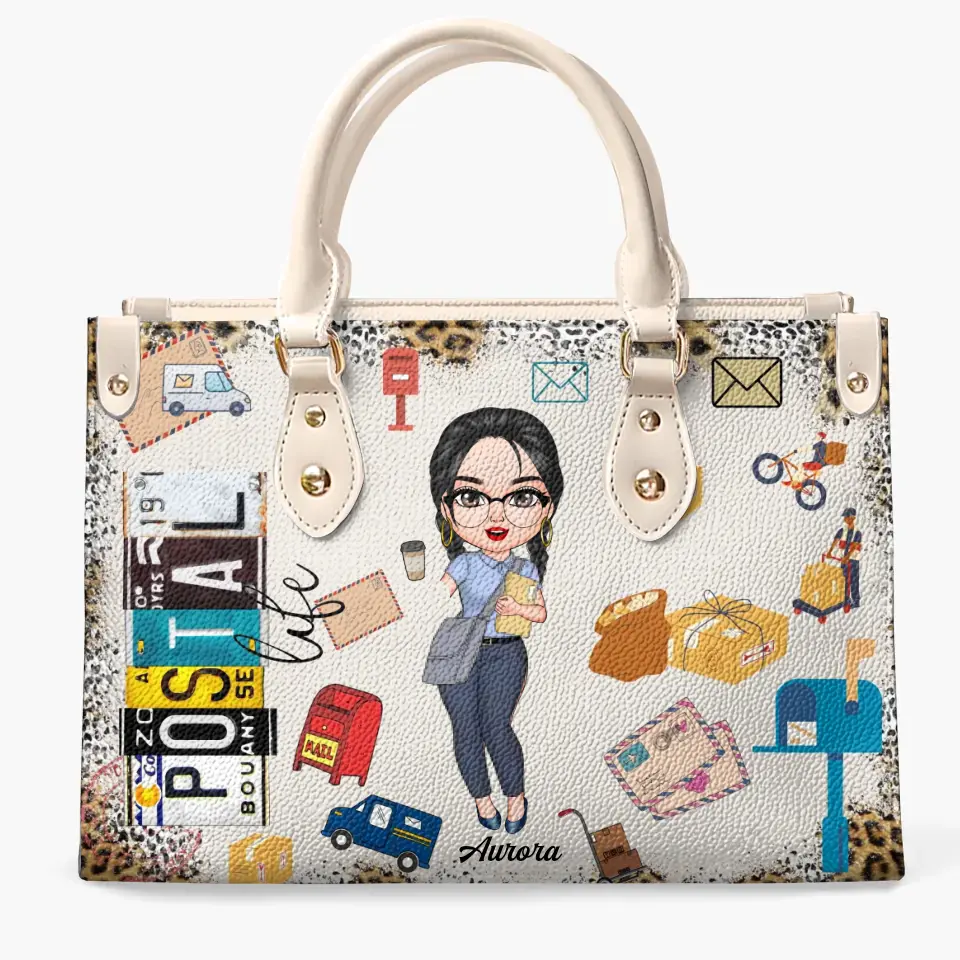 Personalized Leather Bag - Birthday Gift For Postal Worker - Postal Life