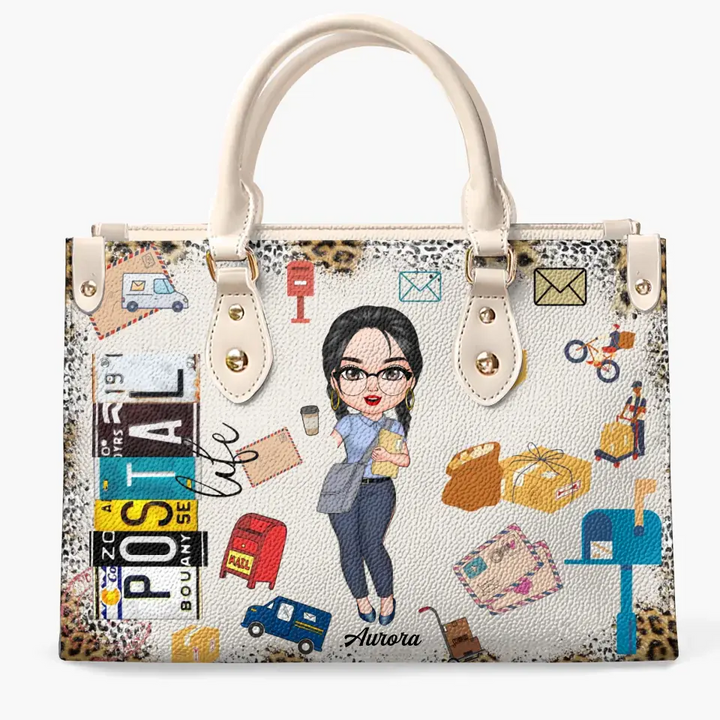 Personalized Leather Bag - Birthday Gift For Postal Worker - Postal Life