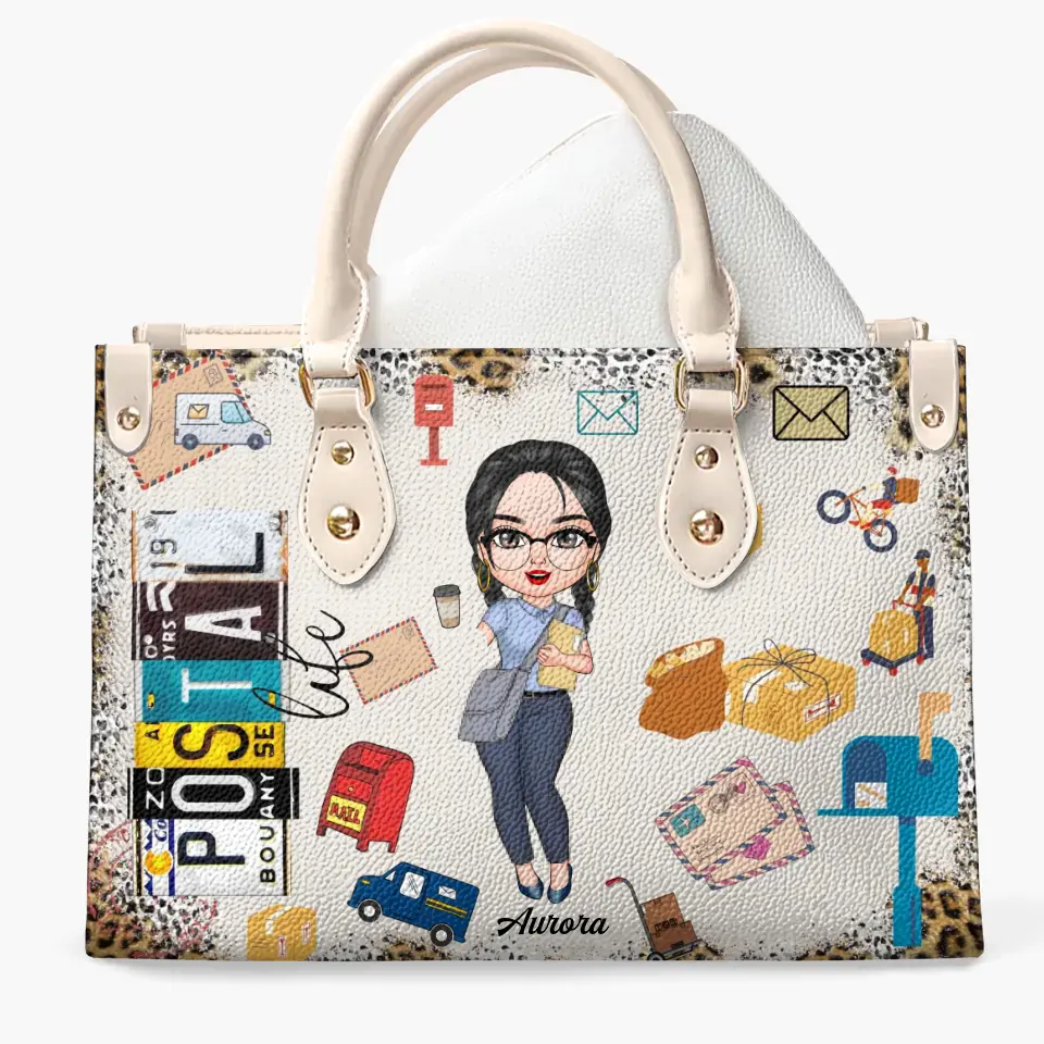 Personalized Leather Bag - Birthday Gift For Postal Worker - Postal Life