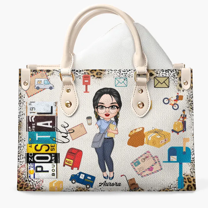 Personalized Leather Bag - Birthday Gift For Postal Worker - Postal Life