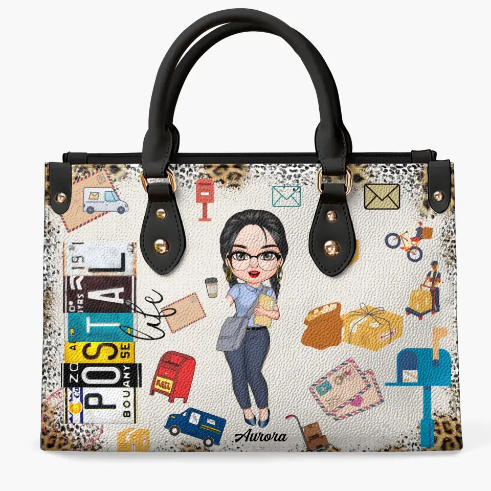 Personalized Leather Bag - Birthday Gift For Postal Worker - Postal Life
