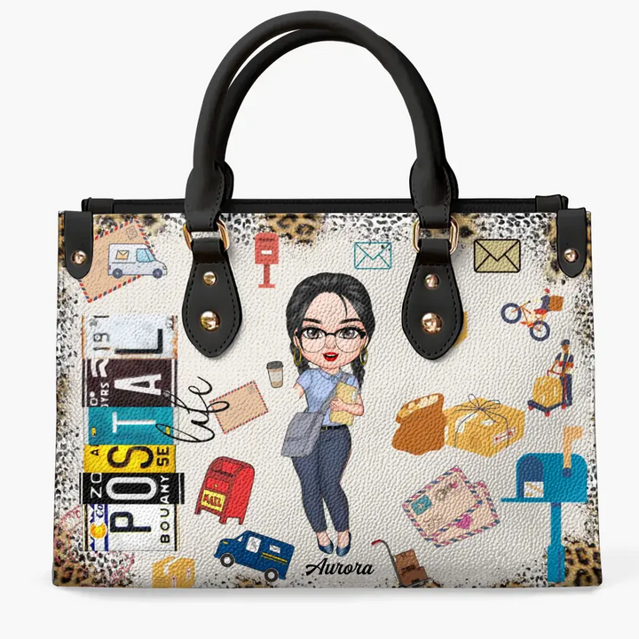 Personalized Leather Bag - Birthday Gift For Postal Worker - Postal Life