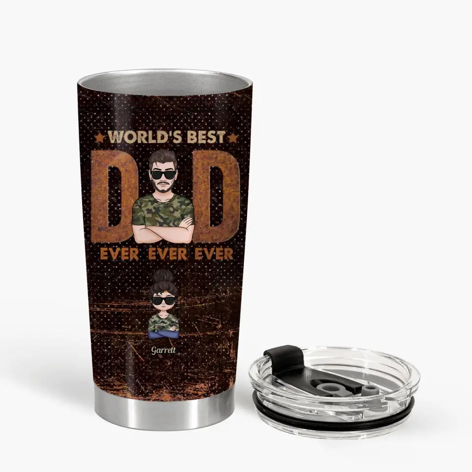 World's Best Dad Ever - Personalized Tumbler - Father's Day Gift