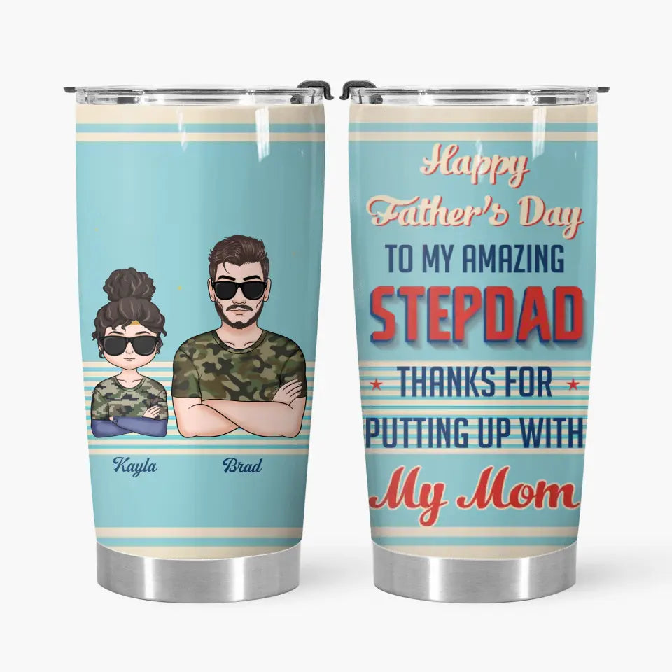 My Amazing Step Dad - Personalized Tumbler - Father's Day Gift
