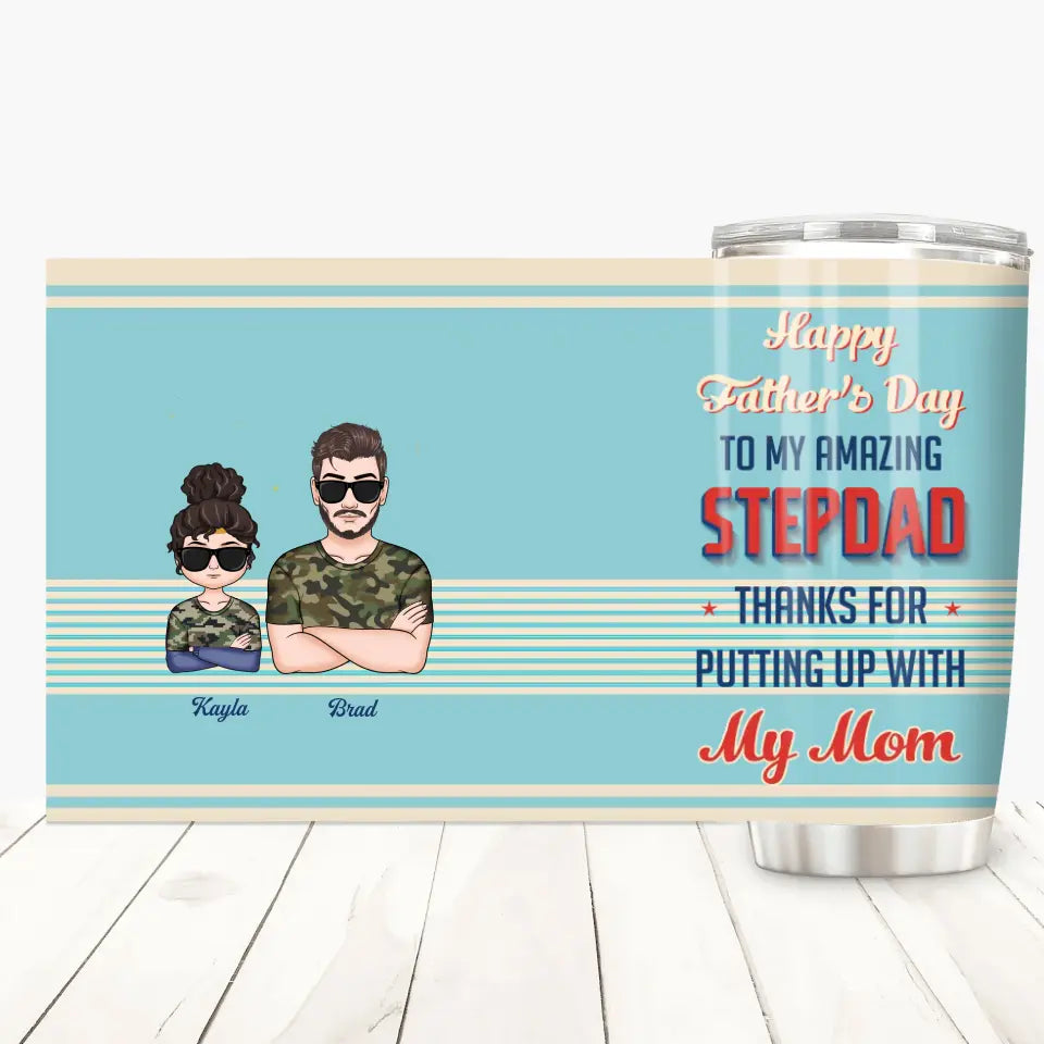 My Amazing Step Dad - Personalized Tumbler - Father's Day Gift