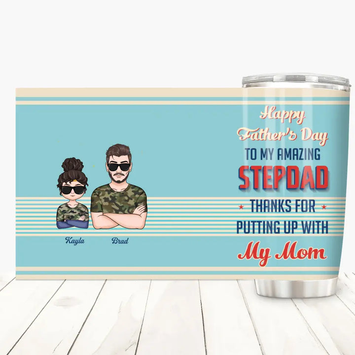 My Amazing Step Dad - Personalized Tumbler - Father's Day Gift