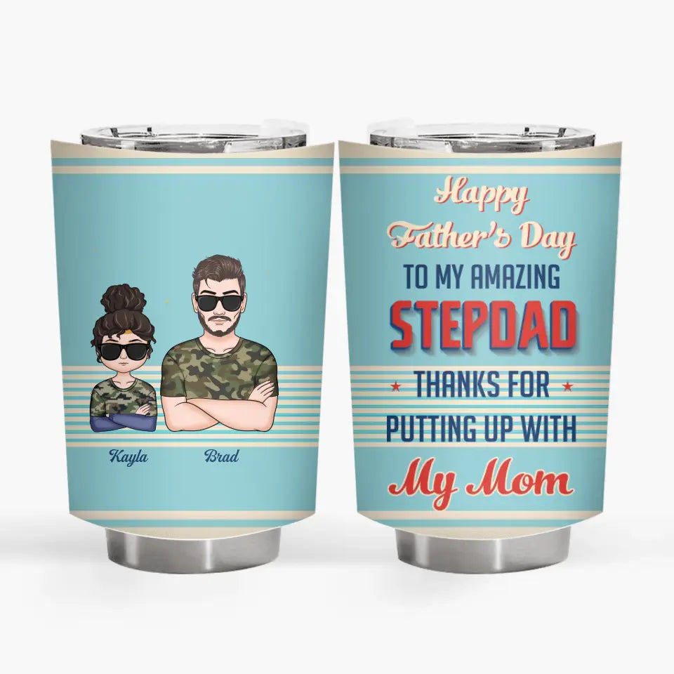 My Amazing Step Dad - Personalized Tumbler - Father's Day Gift