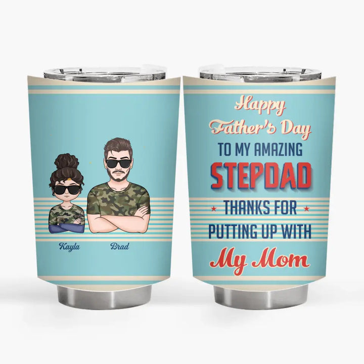 My Amazing Step Dad - Personalized Tumbler - Father's Day Gift