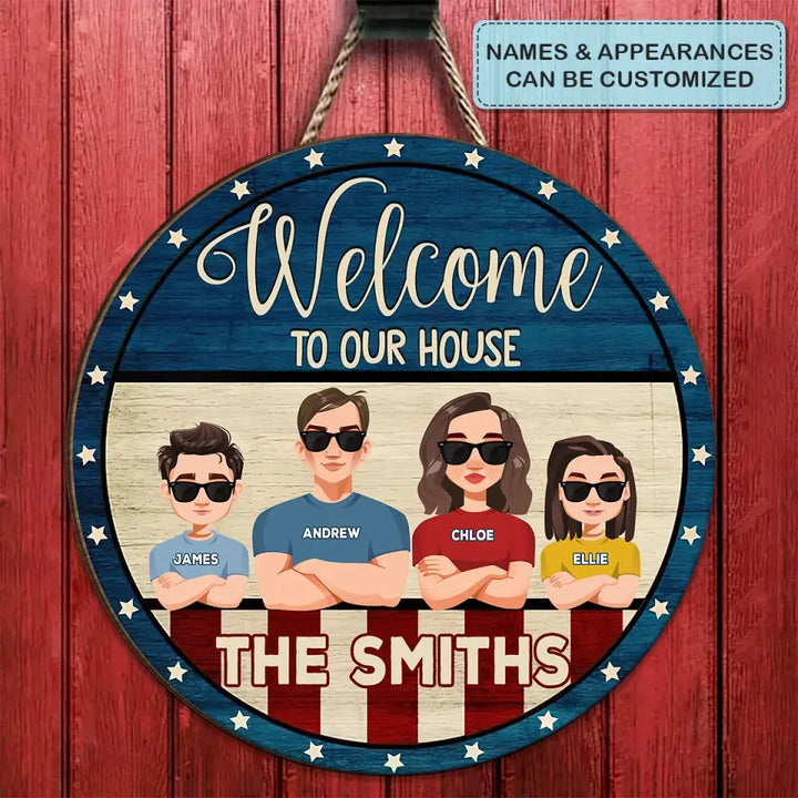 Personalized Custom Doormat - 4th Of July, Welcoming Gift For Family - Welcome To Our House 4th Of July