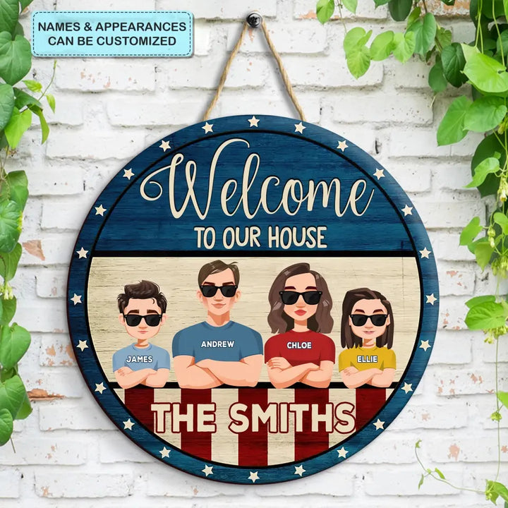 Personalized Custom Doormat - 4th Of July, Welcoming Gift For Family - Welcome To Our House 4th Of July