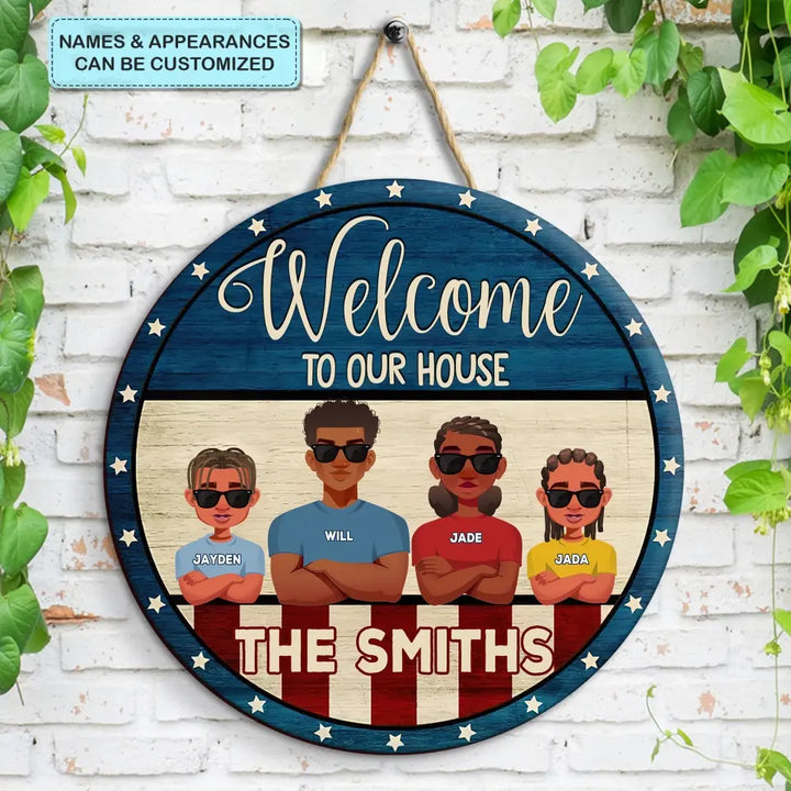 Personalized Custom Doormat - 4th Of July, Welcoming Gift For Family - Welcome To Our House 4th Of July