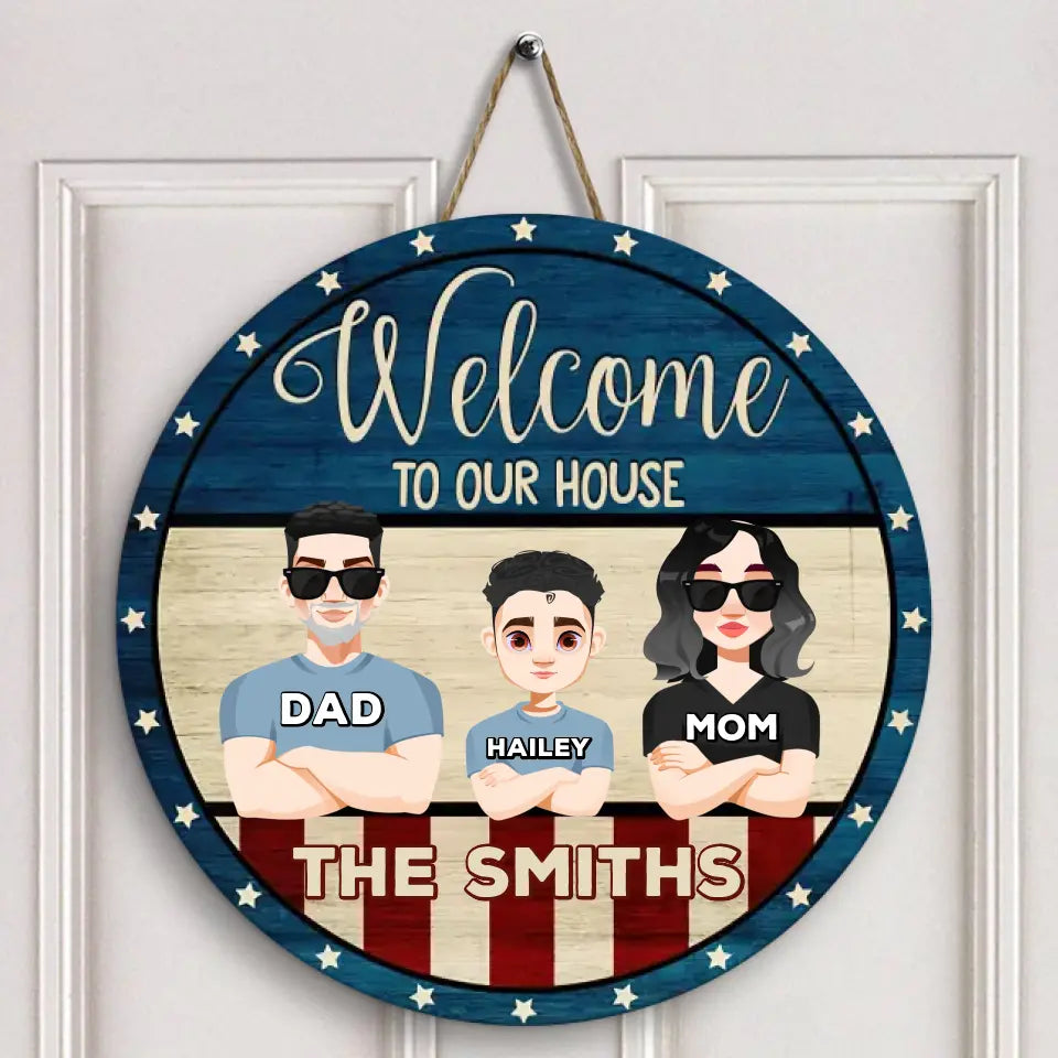 Personalized Custom Doormat - 4th Of July, Welcoming Gift For Family - Welcome To Our House 4th Of July