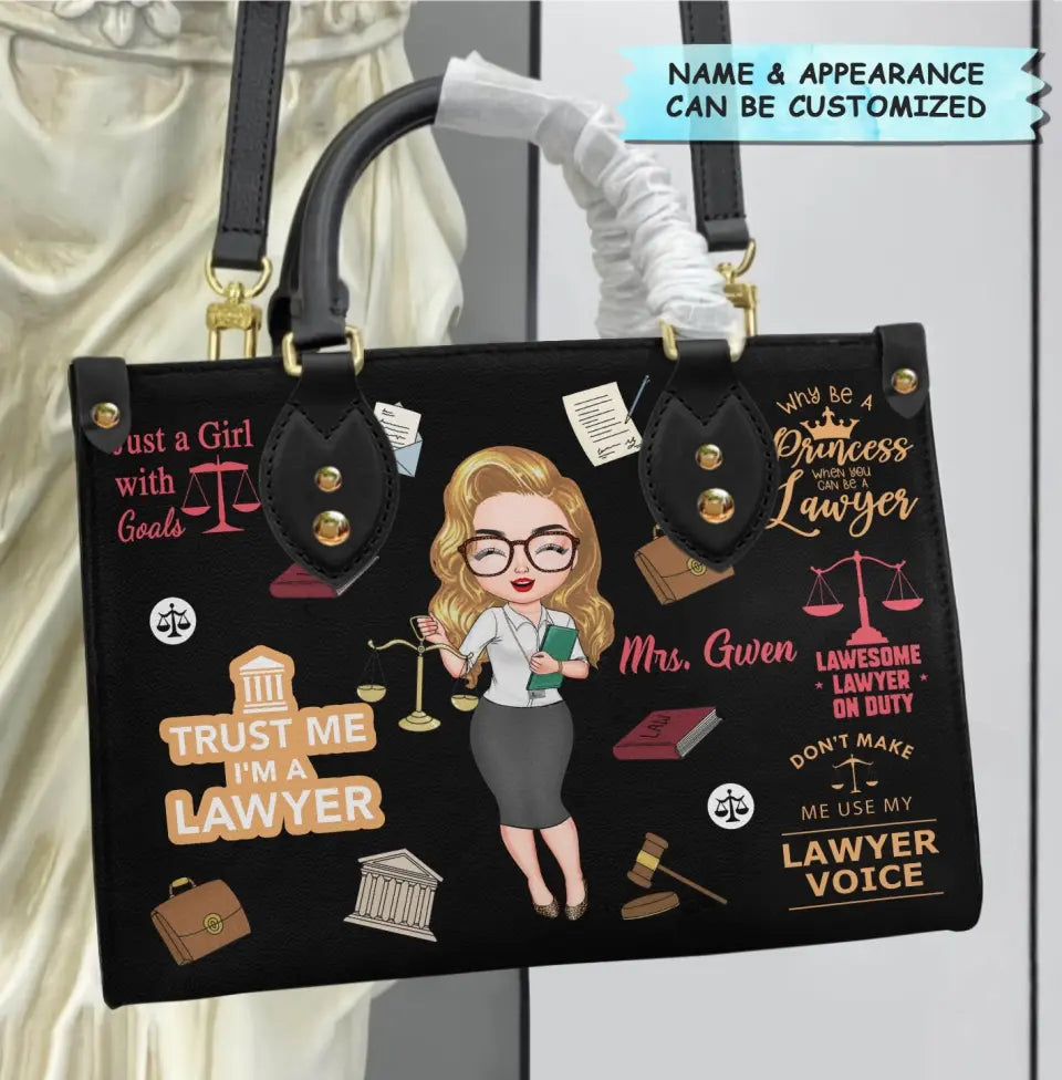 Personalized Custom Leather Bag - Birthday Gift For Lawyer - Being A Lawyer
