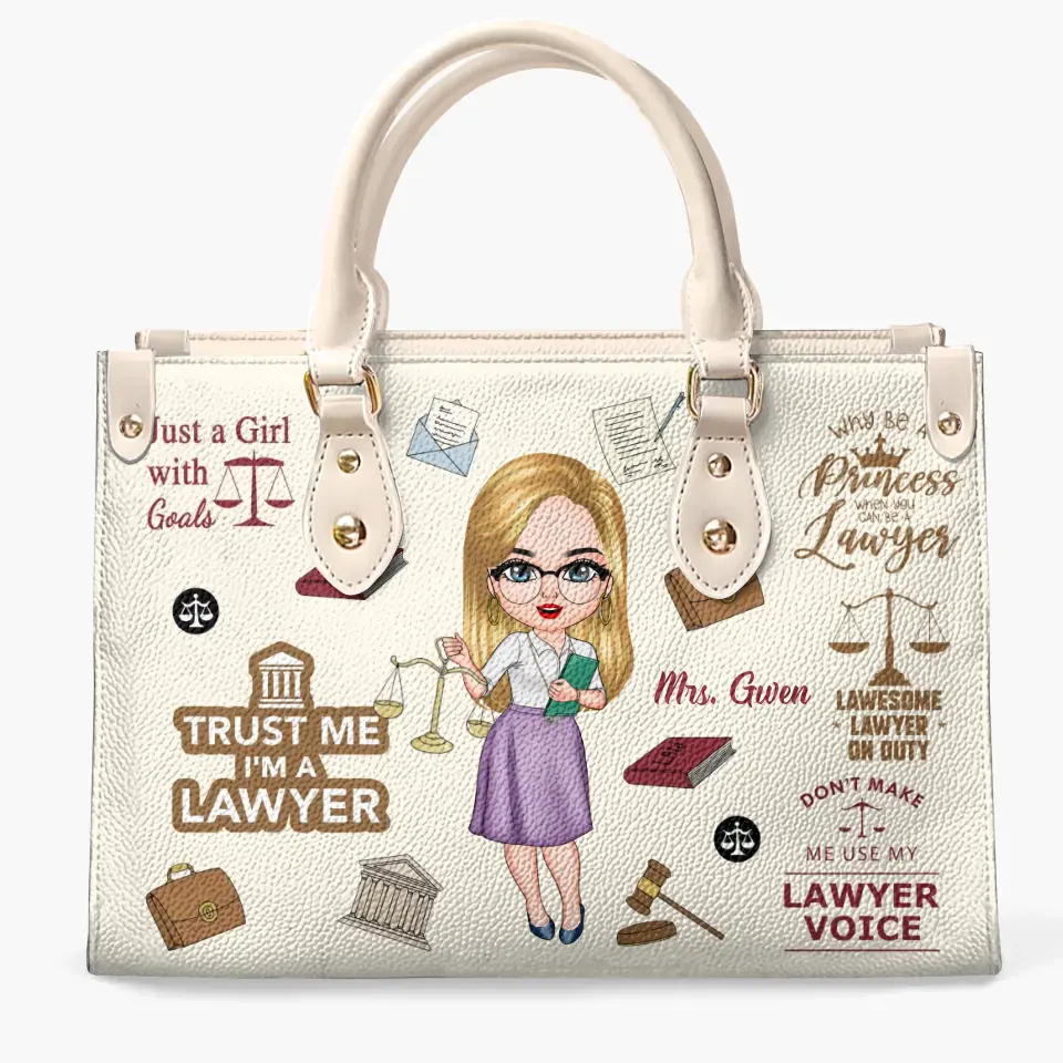 Personalized Custom Leather Bag - Birthday Gift For Lawyer - Being A Lawyer