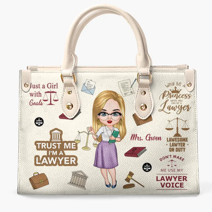 Personalized Custom Leather Bag - Birthday Gift For Lawyer - Being A Lawyer