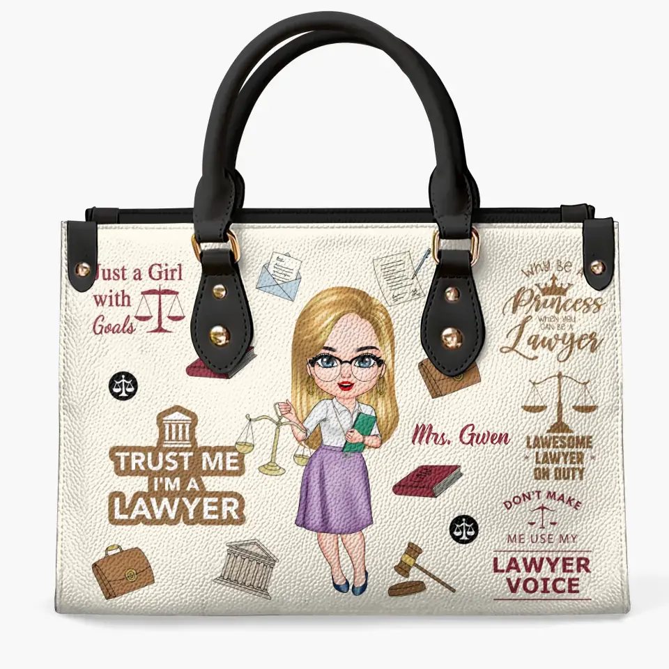 Personalized Custom Leather Bag - Birthday Gift For Lawyer - Being A Lawyer