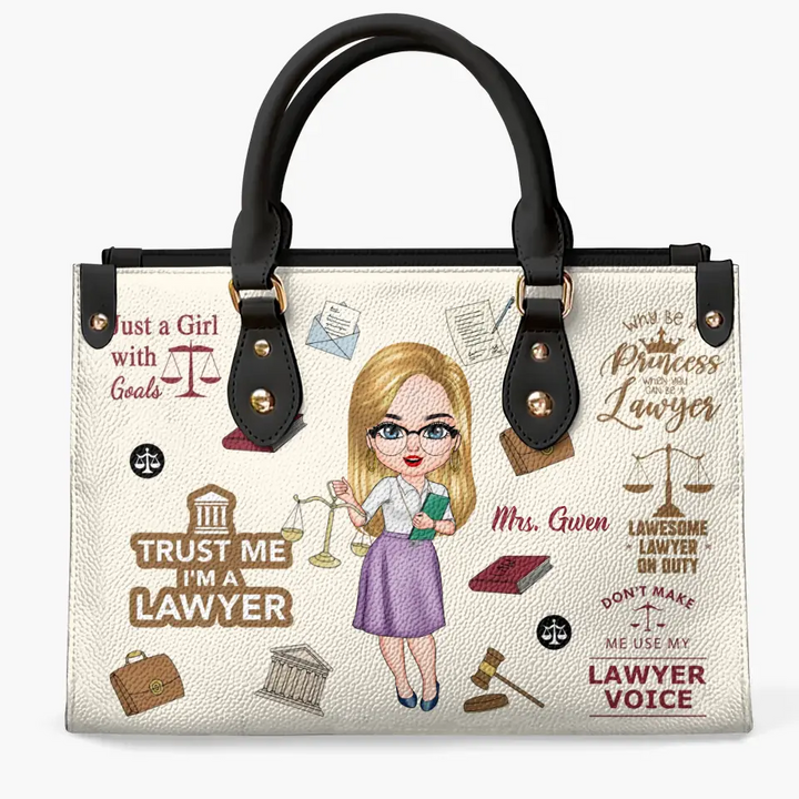 Personalized Custom Leather Bag - Birthday Gift For Lawyer - Being A Lawyer