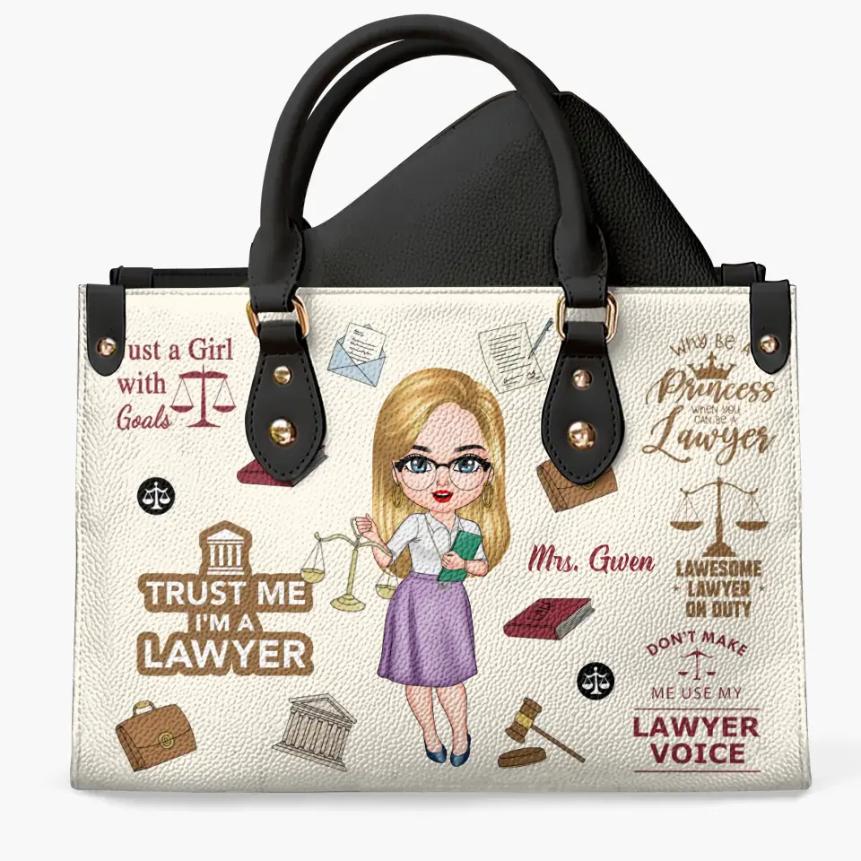 Personalized Custom Leather Bag - Birthday Gift For Lawyer - Being A Lawyer