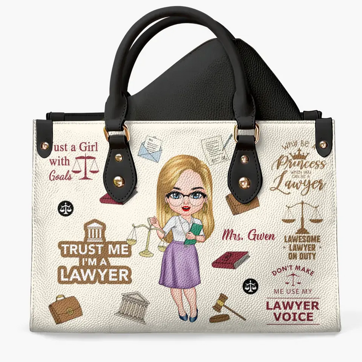 Personalized Custom Leather Bag - Birthday Gift For Lawyer - Being A Lawyer