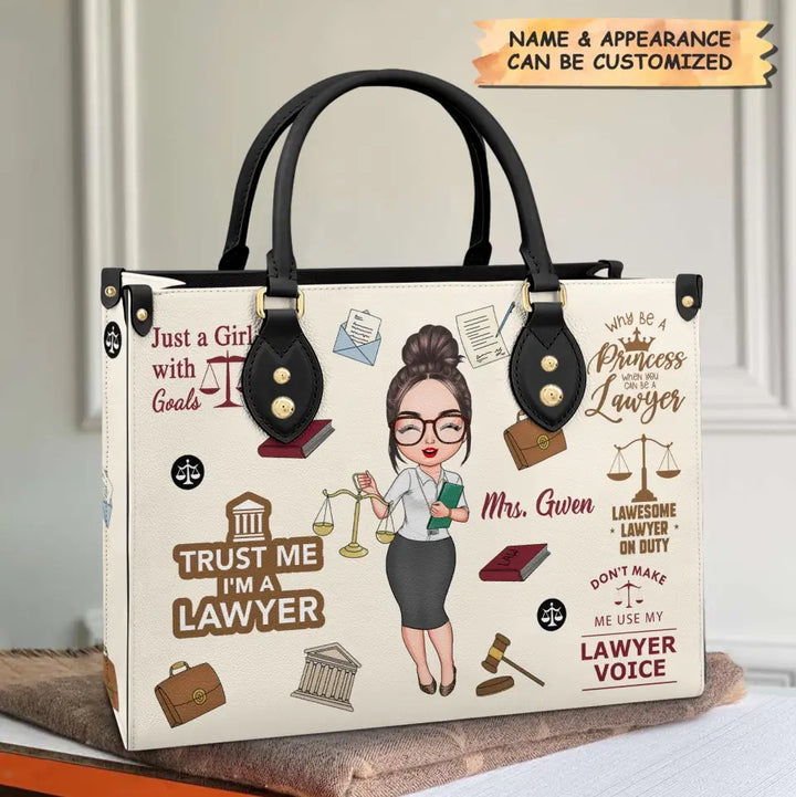 Personalized Custom Leather Bag - Birthday Gift For Lawyer - Being A Lawyer