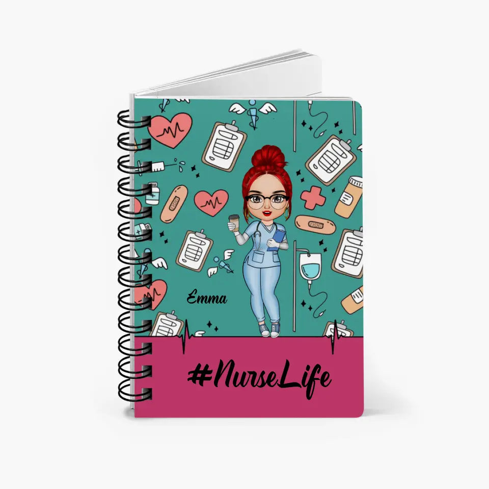 Personalized Spiral Journal - Gift For Nurse - Nurselife