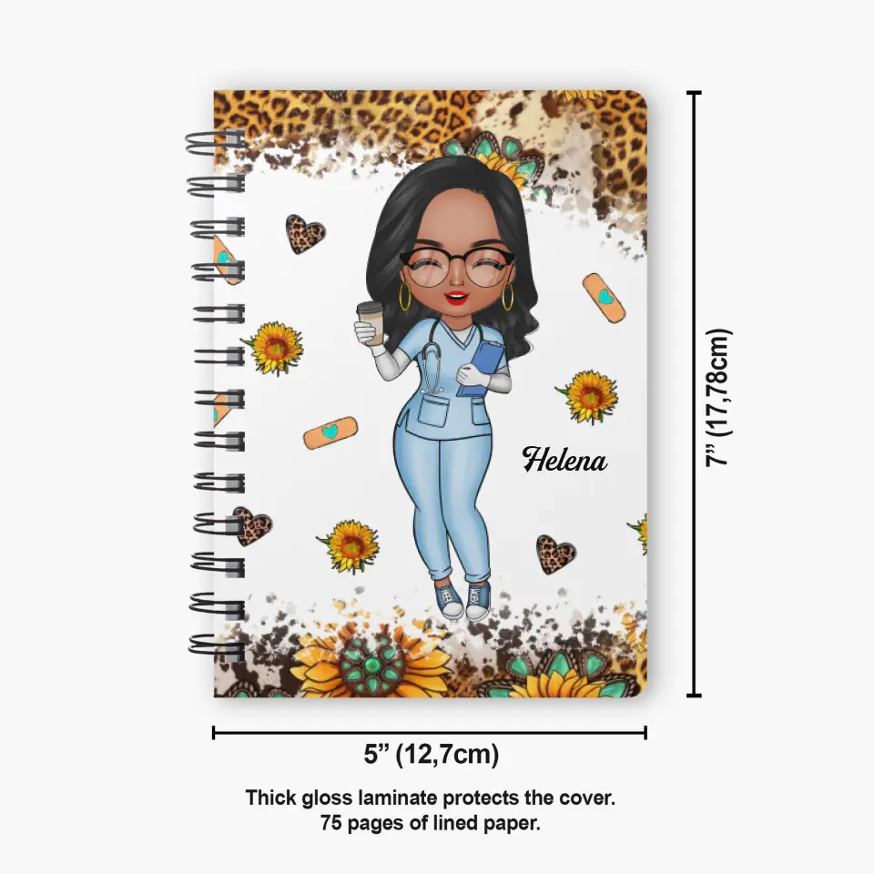Personalized Spiral Journal - Gift For CNA - Nutrition Facts