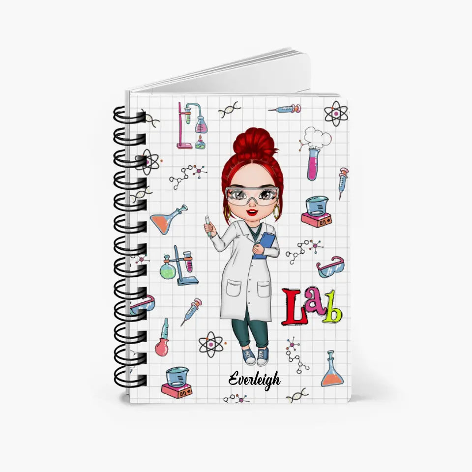 Personalized Spiral Journal - Gift For Lab Tech - Love My Job