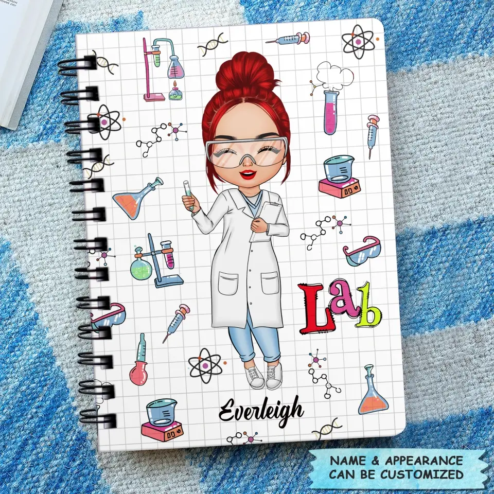 Personalized Spiral Journal - Gift For Lab Tech - Love My Job
