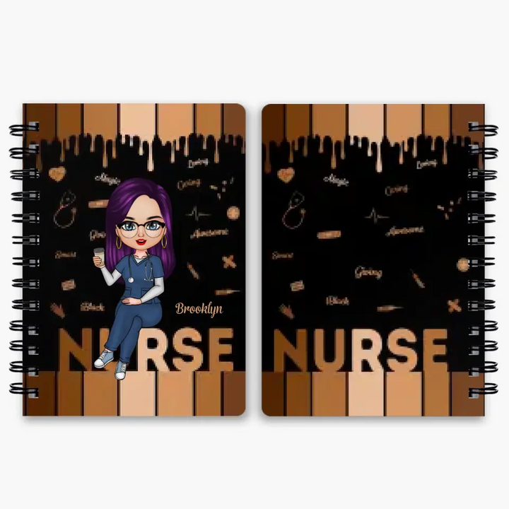 Personalized Spiral Journal - Nurse's Day, Birthday Gift For Nurse - Love Nurse Life ARND018