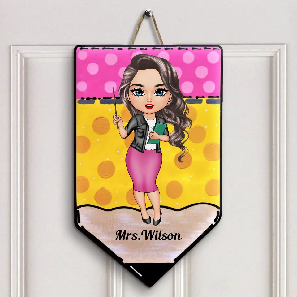 Personalized Custom Door Sign - Welcoming, Birthday, Teacher's Day Gift For Teacher - My Classroom