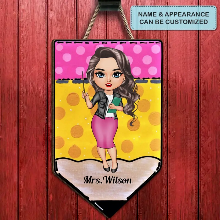 Personalized Custom Door Sign - Welcoming, Birthday, Teacher's Day Gift For Teacher - My Classroom