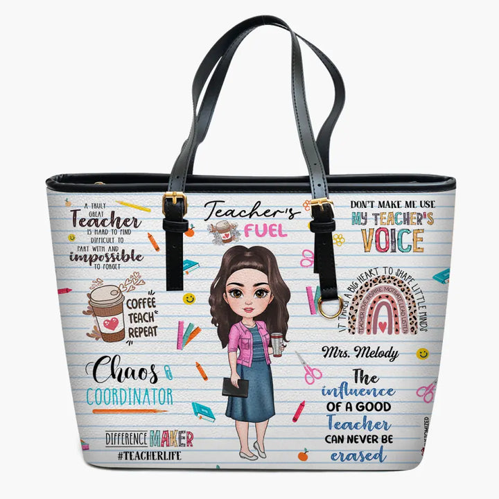 Personalized Custom Leather Bucket Bag - Birthday, Teacher's Day Gift For Teacher - A Truly Teacher