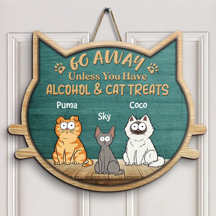 Personalized Custom Door Sign - Birthday, Welcoming Gift For Cat Mom, Cat Dad, Cat Lover, Cat Owner - Keep Door Closed