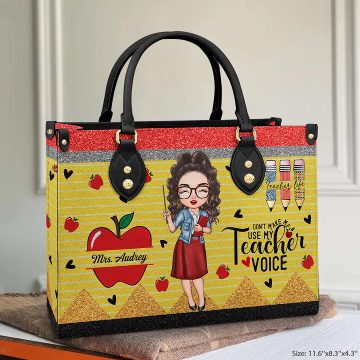 Personalized Custom Leather Bag - Teacher's Day, Birthday Gift For Teacher - Teaching Is My Jam