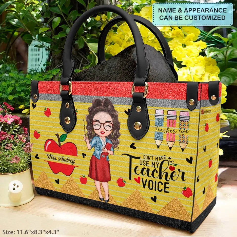 Personalized Custom Leather Bag - Teacher's Day, Birthday Gift For Teacher - Teaching Is My Jam