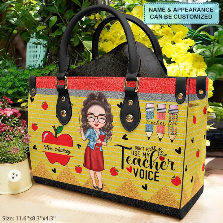 Personalized Custom Leather Bag - Teacher's Day, Birthday Gift For Teacher - Teaching Is My Jam