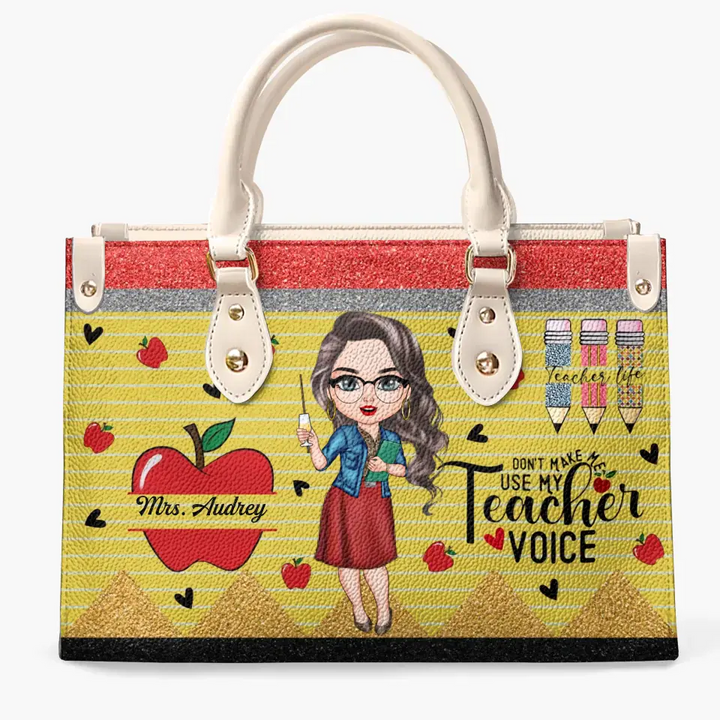 Personalized Custom Leather Bag - Teacher's Day, Birthday Gift For Teacher - Teaching Is My Jam