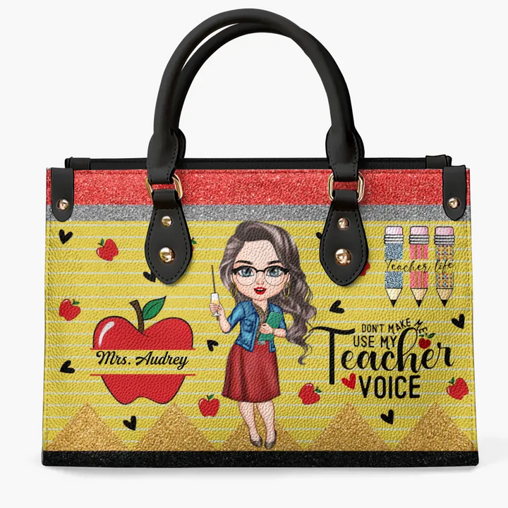 Personalized Custom Leather Bag - Teacher's Day, Birthday Gift For Teacher - Teaching Is My Jam