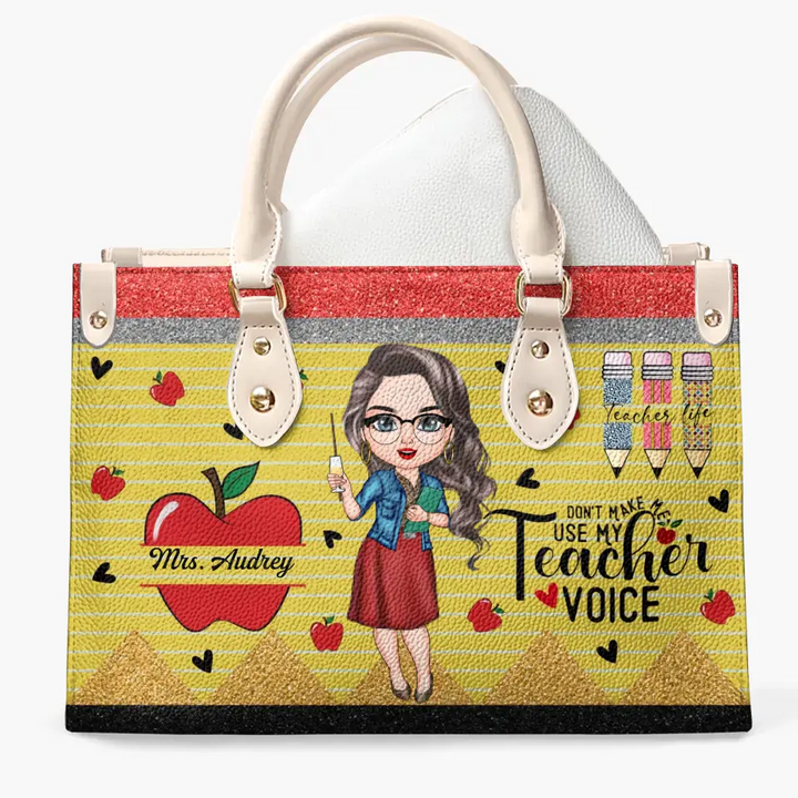 Personalized Custom Leather Bag - Teacher's Day, Birthday Gift For Teacher - Teaching Is My Jam